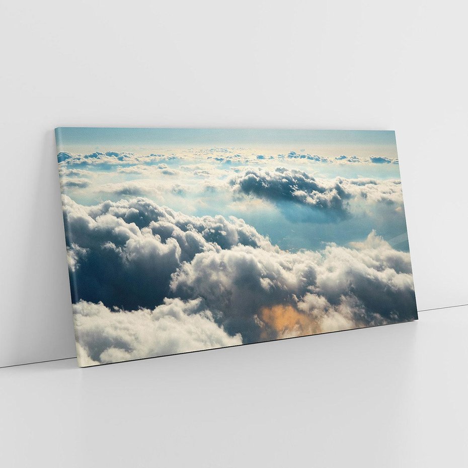 Obraz na płótnie 140x70 - kontemplacja nad horyzontem - niebo, chmury