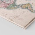 Obraz na płótnie 100x70 - Światło Przeszłości - retro mapa świata, mapa