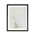 Plakat w ramie 40x50 - Sztuka Prostoty - minimalistyczny wazon, źdźbła traw - rama czarna