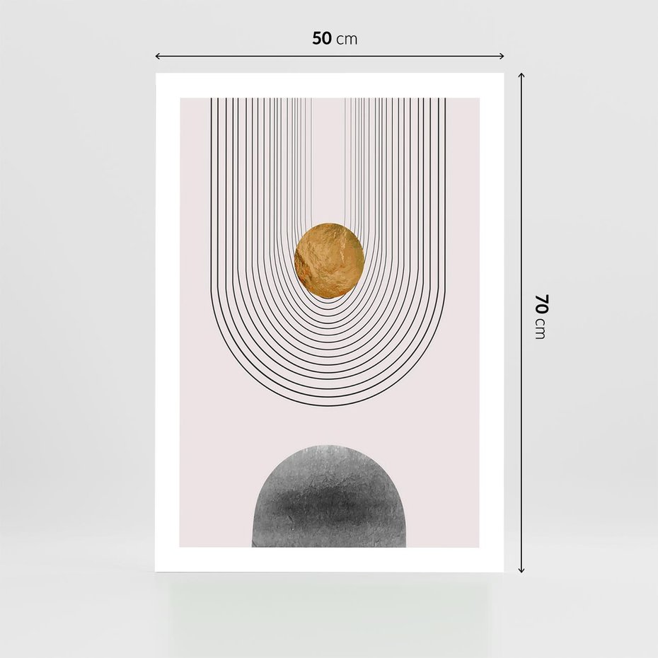 Plakat bez ramy 50x70 - Geometryczny Blask - nowoczesna grafika, geometria