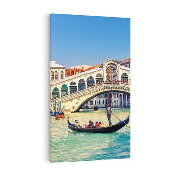 Obraz na płótnie 80x120 - Romantyczna przejażdżka gondolą w Wenecji - Wenecja, gondola