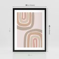 Plakat w ramie 30x40 - Migotliwe Tęczowe Przestrzenie - abstakcyjne tęcze, delikatne odcienie beżu - rama czarna