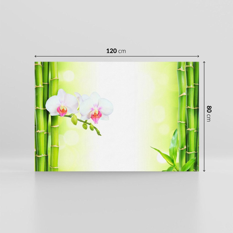 Obraz na płótnie 120x80 - Orchidea, Bambus i Relaks w SPA - orchidea, kwiat