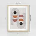 Plakat w ramie 40x50 - Nowoczesna Abstrakcja - geometria, grafika - rama drewno