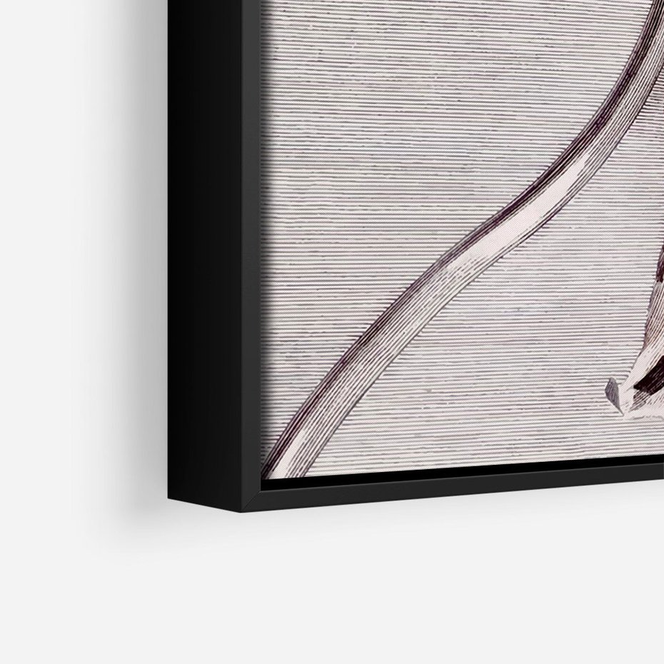 Obraz w ramie 70x100 - Graficzna Elegancja - nowoczesna sztuka, grafika - rama czarna