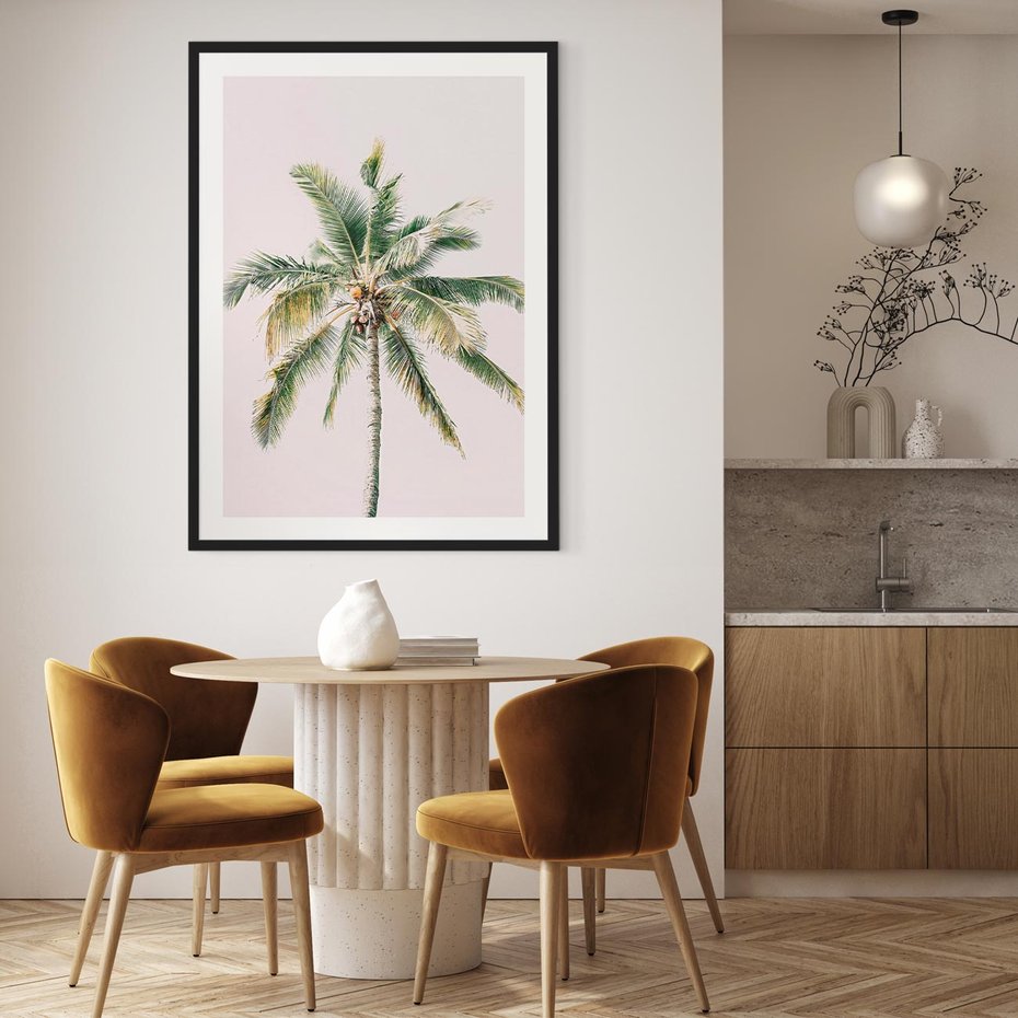 Plakat bez ramy 21x30 - Błogość Tropików - palma, tropiki