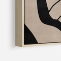 Obraz w ramie 70x100 - Obce Wariacje - abstrakcyjne linie, mroczny plakat - rama drewno