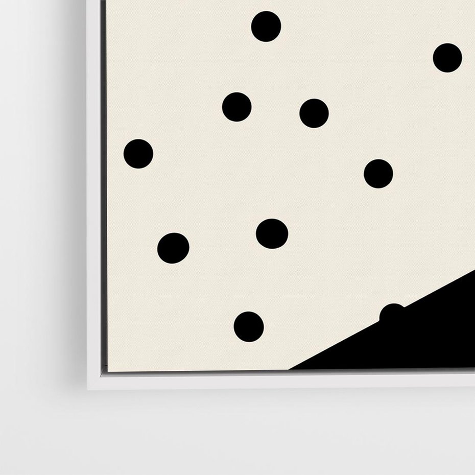 Obraz w ramie 50x50 - Wesołe Geometryczne Kształty - geometryczne kształty, abstrakcja - rama biała