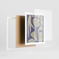 Plakat w ramie 40x50 - Echa Wizualnej Transcendencji - skandynawski styl, plakat - rama biała