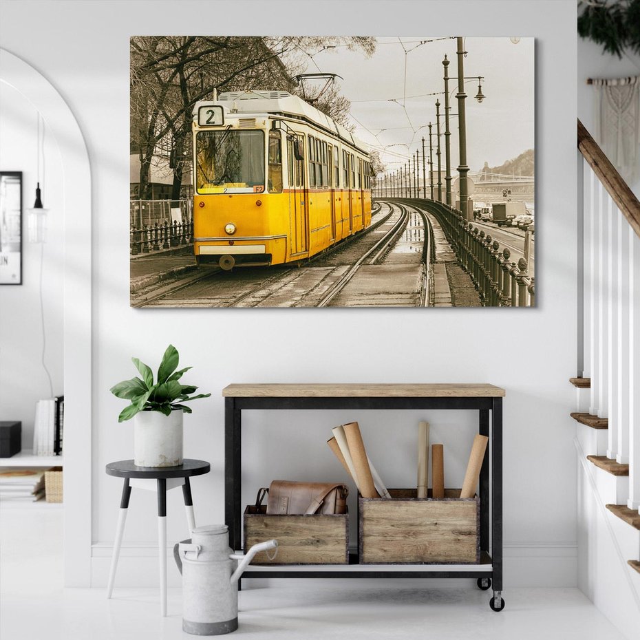 Obraz na płótnie 70x50 - Tramwaj w Lizbonie - Lizbona, tramwaj