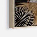 Obraz w ramie 80x80 - Metaliczne Boho Abstrakcje - boho, słońce - rama drewno