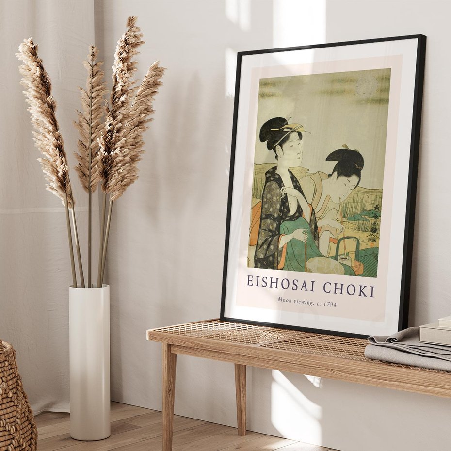 Plakat bez ramy 40x50 - Rycina Eishosai Choki - staraa chińska rycina, eishosai choki