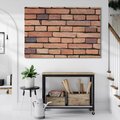 Obraz na płótnie 120x80 - Mur cegieł: industrialny urok - cegły, mur
