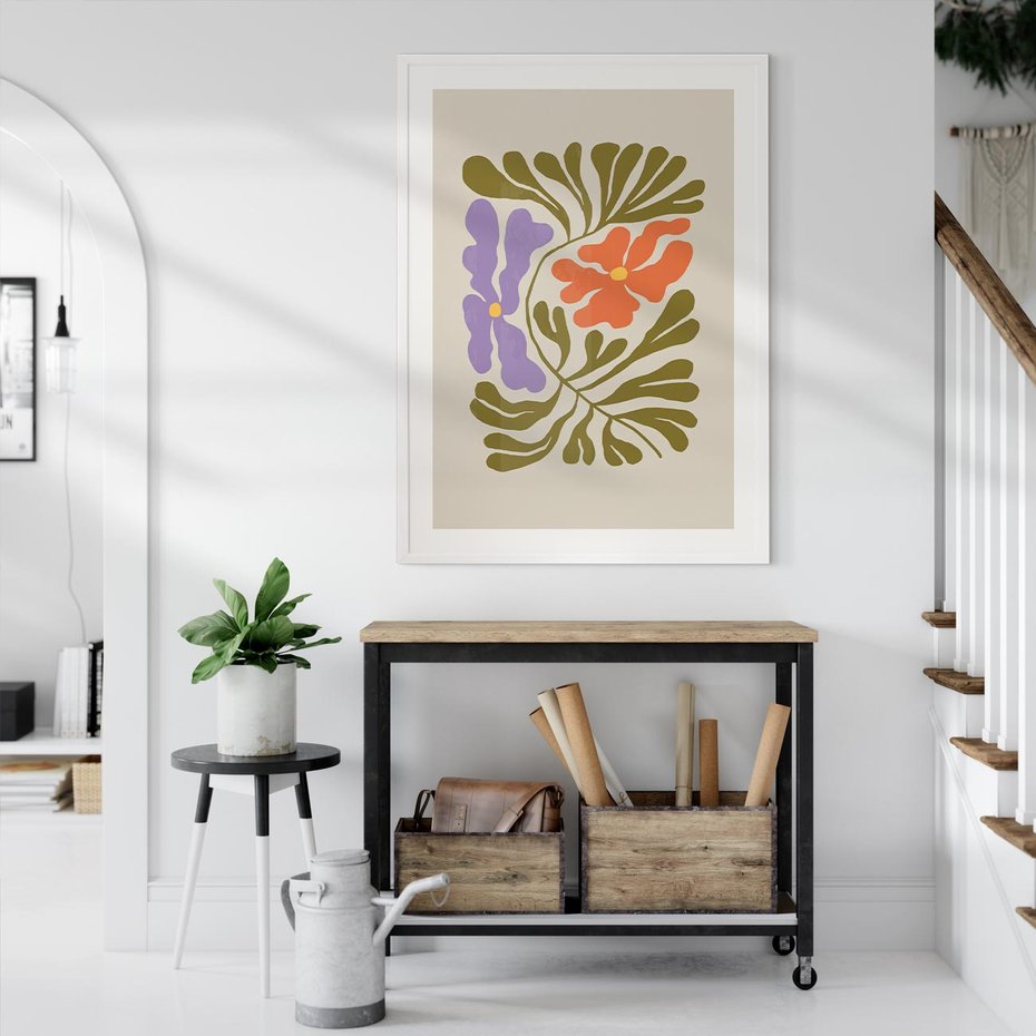Plakat bez ramy 50x70 - Bezgraniczne Impresje - kwiaty, abstrakcja