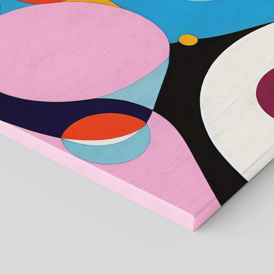 Obraz na płótnie 40x40 - Kolorowe Ulotności - abstrakcyjny obraz olejny, żywe kolory