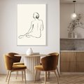 Obraz w ramie 50x70 - Akt w Minimalizmie - kobieta akt, minimalizm - rama biała