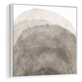 Obraz w ramie 80x80 - Przenikające Kształty - rozmyte cienie, abstrakcja - rama biała