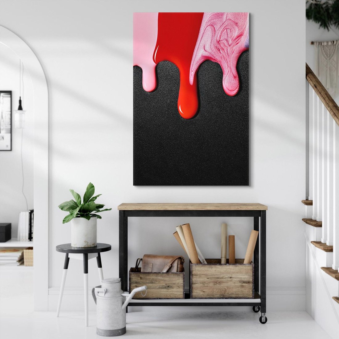 Obraz na płótnie 80x120 - Abstrakcja Kolorowych Farb - farba, abstrakcja