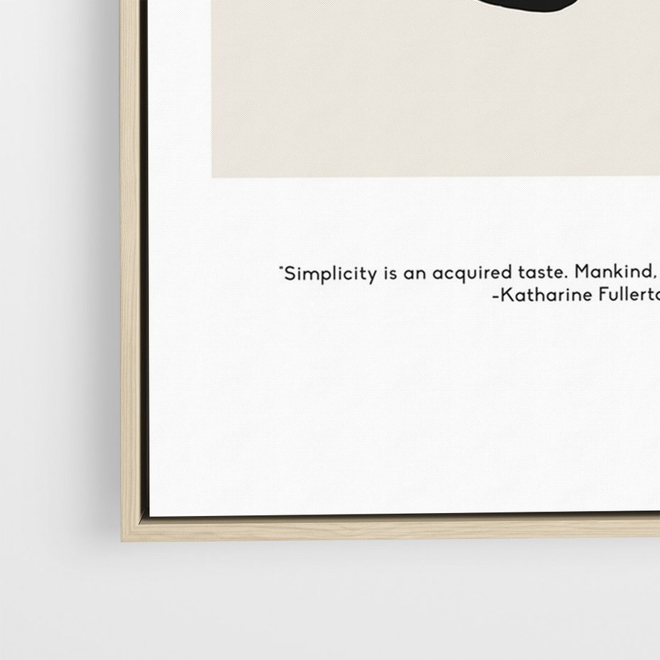 Obraz w ramie 80x120 - Prostota w kształcie - abstrakcja, maźnięcie farbą - rama drewno