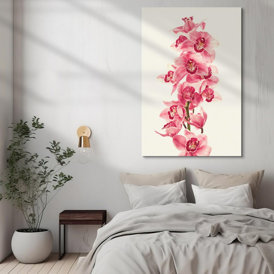 Obraz na płótnie 80x120 - Orchidea w spa - relaks - orchidea, spa