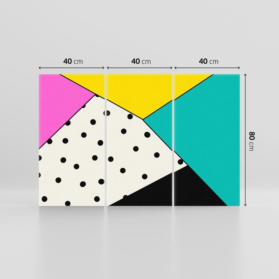 Obraz na płótnie 120x80 - Wesołe Geometryczne Kształty - geometryczne kształty, abstrakcja