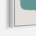 Obraz w ramie 70x100 - Wibracje Barw - abstrakcyjne akwarelowe plamy, nieregularne kreski - rama biała