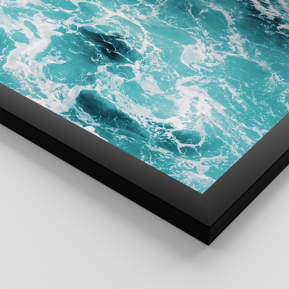 Zestaw obrazy w ramie 30x40 galeria - Morze, fale, ocean, spokój - rama czarna