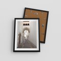 Plakat w ramie 30x40 - Perspektywiczna Magia Uliczki - uliczka, perspektywa - rama czarna