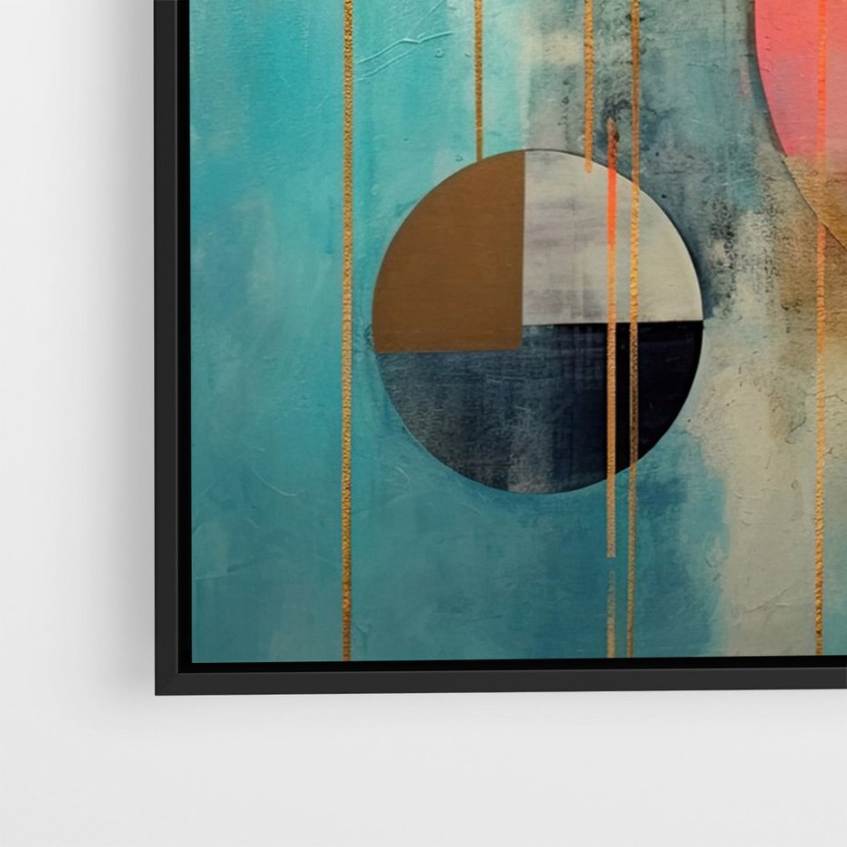 Obraz w ramie 70x100 - Abstrakcyjny Bałagan - abstrakcja, obraz olejny - rama czarna