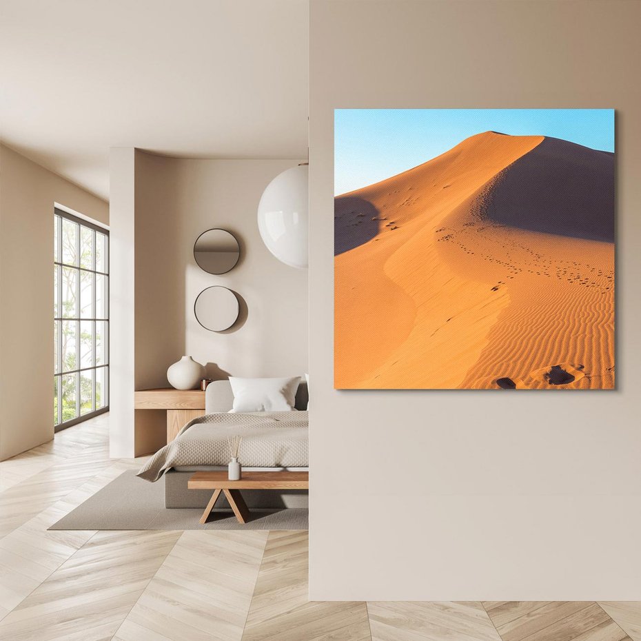 Obraz na płótnie 50x50 - Piasek pustyni wędruje - pustynia, piasek