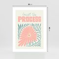 Plakat bez ramy 30x40 - Symfonia Światła - typografia, pastelowa stokrotka