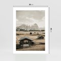 Plakat bez ramy 30x40 - Klasyczny Urok Górskich Domków - domki, w górach