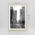 Plakat w ramie 50x70 - Ulica Nowego Jorku - ulica, Nowy Jork - rama drewno