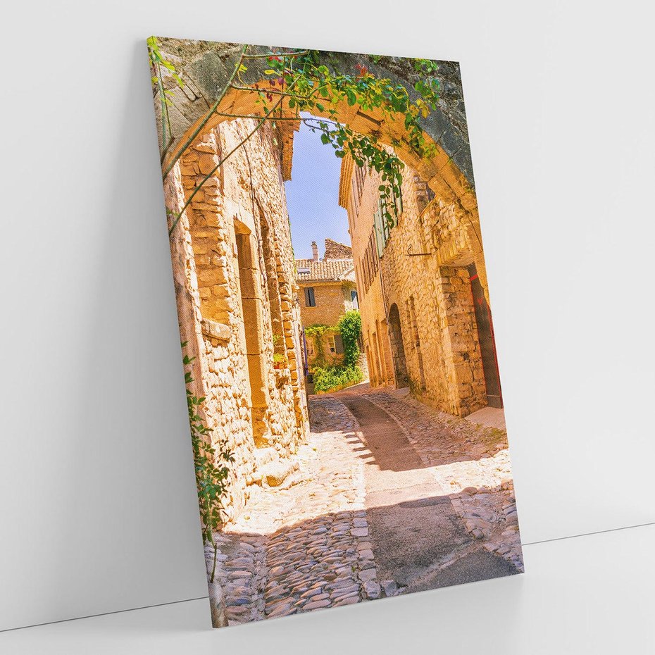 Obraz na płótnie 70x100 - Malownicza uliczka w perspektywie - uliczka, perspektywa