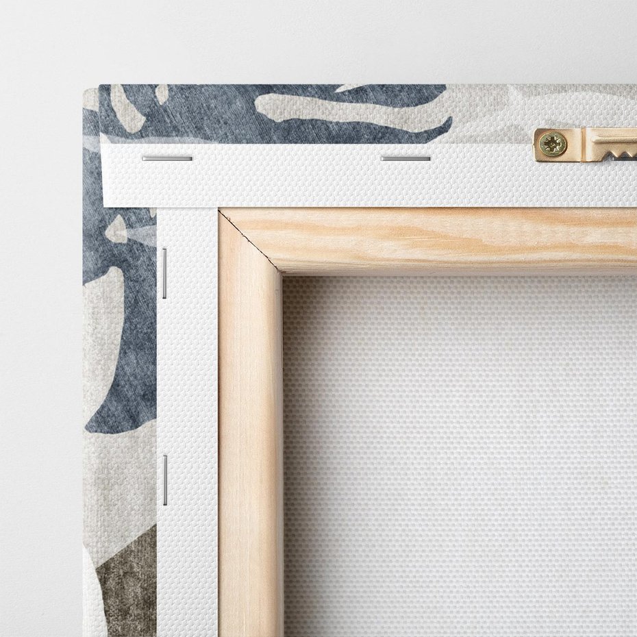 Obraz na płótnie 50x50 - Oddechy ciszy i ruchu - rzut liści palmy, monstery