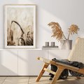 Plakat w ramie 40x50 - Źdźbło Pszenicy: Blisko Natury - źdźbło pszenicy, pszenica - rama drewno