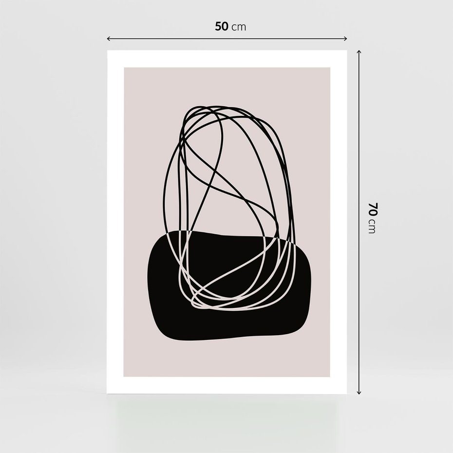 Plakat bez ramy 50x70 - Linie Eksploracji - abstrakcyjne szkicowane linie, minimalizm