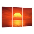 Obraz na płótnie 120x80 - Słońce nad morzem - słońce, morze
