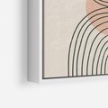 Obraz w ramie 50x50 - Nowy Rytuał - abstrakcyjna sztuka, boho kształty - rama biała