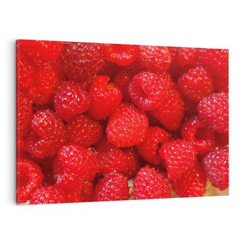 Obraz na płótnie 70x50 - "Maliny - Owocowy Raj - maliny, owoce