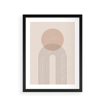 Plakat w ramie 40x50 - Konturem Zdefiniowane - boho plakat, minimalizm - rama czarna