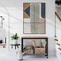 Obraz w ramie 50x70 - Sztuka Abstrakcji - geometryczne kształty, kolorowe prostokąty - rama czarna