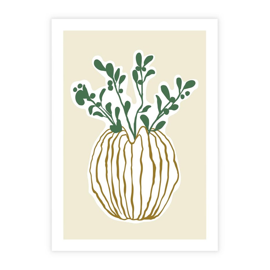 Plakat bez ramy 21x30 - Przenikające Formy - abstrakcyjny plakat, kwiaty