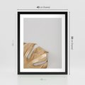 Plakat w ramie 40x50 - Natury Szlachetność - złote, liście - rama czarna