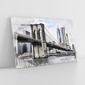Obraz na płótnie 120x80 - Sztuka mostu w Nowym Jorku - sztuka, most