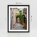 Plakat w ramie 40x50 - Ścieżka W Nieskończoność - uliczka, perspektywa - rama czarna
