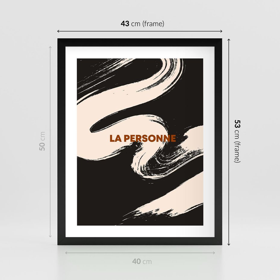 Plakat w ramie 40x50 - Ciemna Abstrakcja - abstrakcja w ciemnych kolorach, czarny - rama czarna