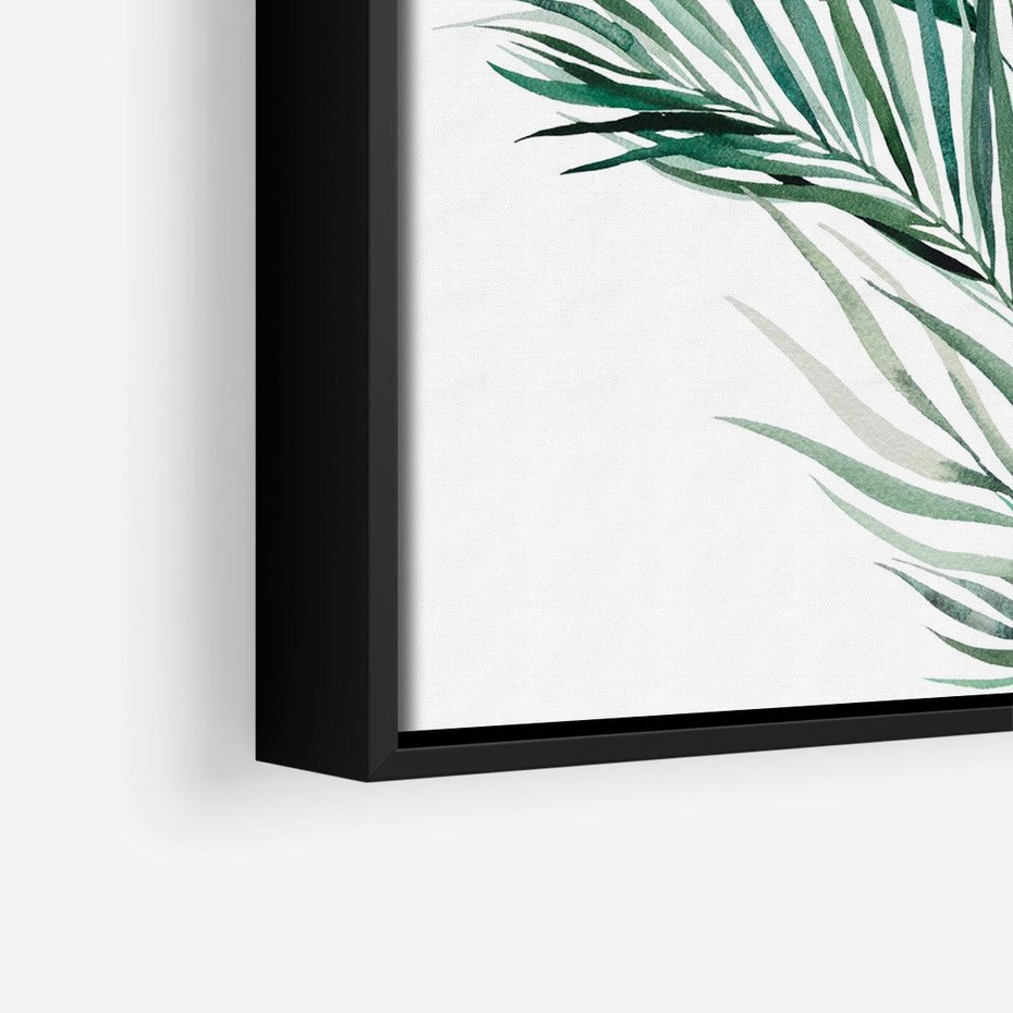 Obraz w ramie 50x50 - Blask Natury - złote, liście - rama czarna