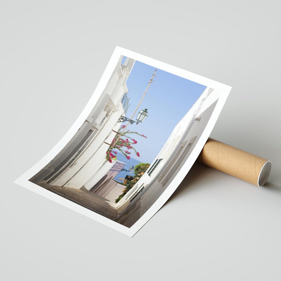 Plakat bez ramy 21x30 - Podróże w Czasie: Perspektywiczna Uliczka - uliczka, perspektywa