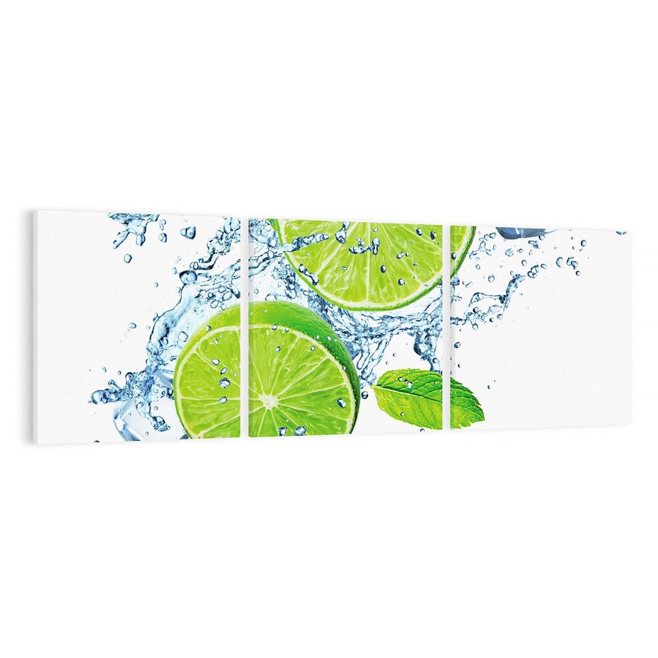 Obraz na płótnie 150x50 - Świeżość i Witalność - limonka, owoce